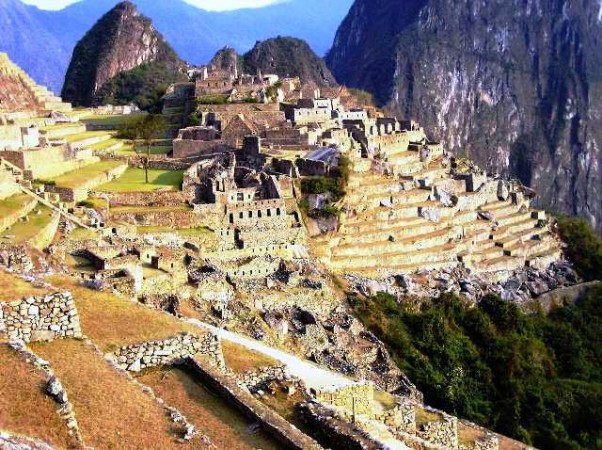 De Verloren gewaande Inca stad Machu Pichu.  